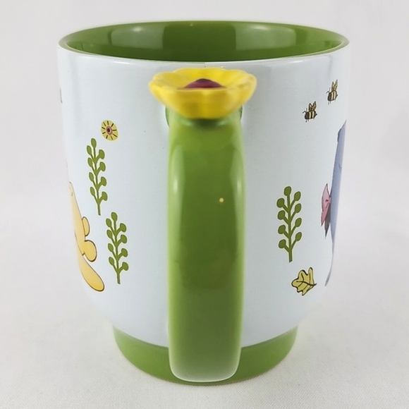 Disney Winnie The Pooh Mug & Friends Green White 3D Scupted Flower 🌼 - Picture 6 of 11